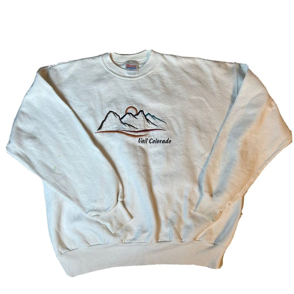 Vintage Vail Colorado Mountain Sun Crewneck Sweatshirt Size XL